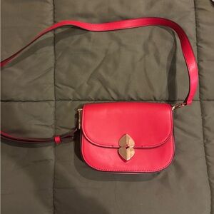 Red Leather Crossbody Bag
